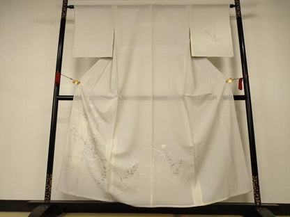 平和屋着物＊夏物 訪問着 絽 草花文 正絹 逸品 AABB6741jd