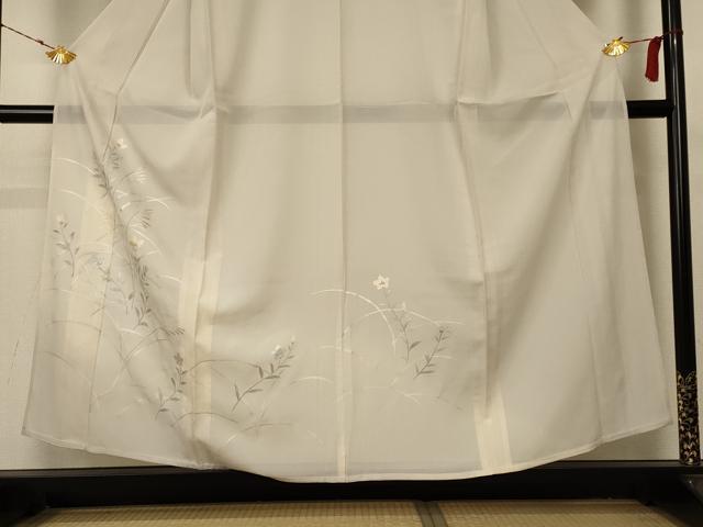 平和屋着物＊夏物 訪問着 絽 草花文 正絹 逸品 AABB6741jd