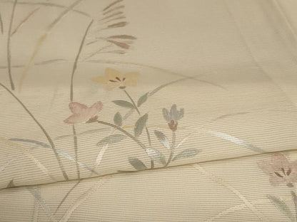 平和屋着物＊夏物 訪問着 絽 草花文 正絹 逸品 AABB6741jd