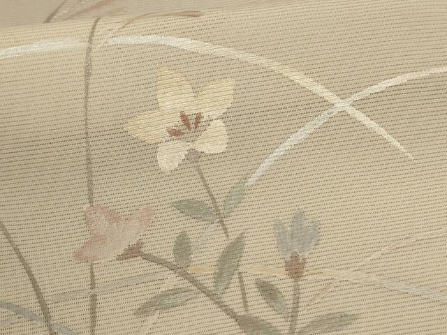 平和屋着物＊夏物 訪問着 絽 草花文 正絹 逸品 AABB6741jd