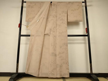 平和屋着物＊夏物 小紋 絽 手描き 草花文 正絹 逸品 未使用 AABB6742jd