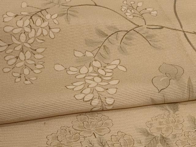 平和屋着物＊夏物 小紋 絽 手描き 草花文 正絹 逸品 未使用 AABB6742jd