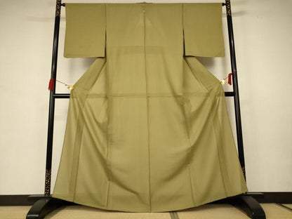 平和屋着物＊夏物 色無地 変わり絽 桑染色 正絹 逸品 AABB6743jd