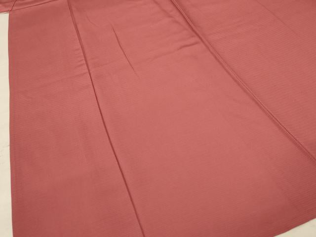 平和屋着物＊夏物 色無地 絽 真赭色 正絹 逸品 AABB6747jd