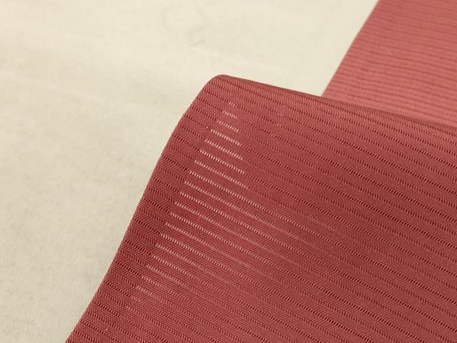 平和屋着物＊夏物 色無地 絽 真赭色 正絹 逸品 AABB6747jd