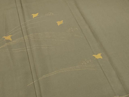 平和屋着物＊夏物 訪問着 絽 刺繍 千鳥 金彩 正絹 逸品 AABB6748jd