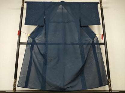 平和屋着物＊夏物 色無地 楓紋紗 褐返色 正絹 逸品 AABB6750jd