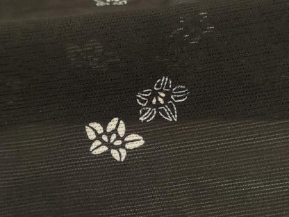 平和屋着物＊夏物 小紋 絽 舞花文 正絹 逸品 AABB6756jd