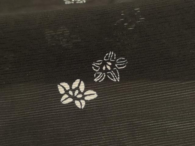 平和屋着物＊夏物 小紋 絽 舞花文 正絹 逸品 AABB6756jd