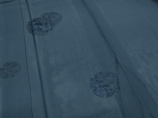 平和屋着物＊夏物 訪問着 絽 中国三大刺繍 汕頭刺繍 スワトウ刺繍 雪輪花文 褐返色 正絹 逸品 AABB6757jd