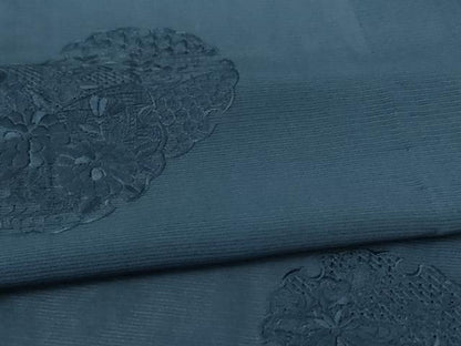 平和屋着物＊夏物 訪問着 絽 中国三大刺繍 汕頭刺繍 スワトウ刺繍 雪輪花文 褐返色 正絹 逸品 AABB6757jd
