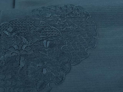 平和屋着物＊夏物 訪問着 絽 中国三大刺繍 汕頭刺繍 スワトウ刺繍 雪輪花文 褐返色 正絹 逸品 AABB6757jd