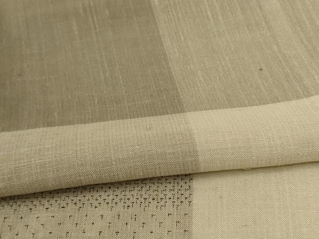 平和屋着物＊夏物 結城紬 夏結城 格子 正絹 逸品 AABB6760jd