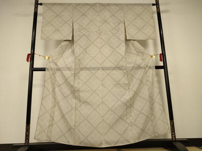 平和屋着物＊夏物 本場大島紬 夏大島 格子 正絹 逸品 AABB6762jd