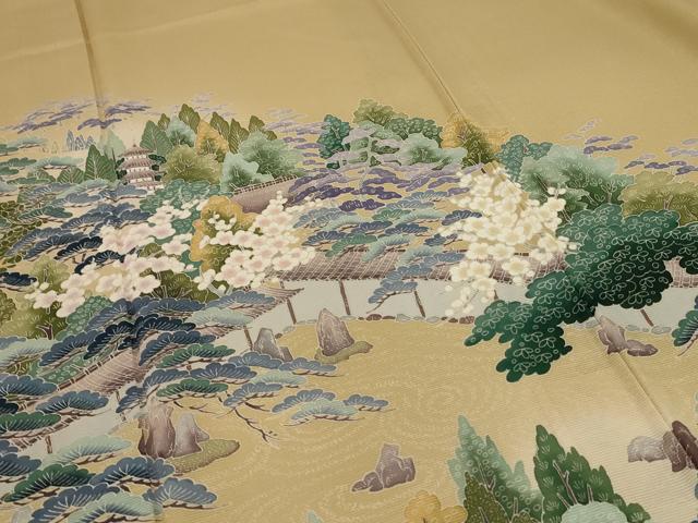 平和屋着物＊夏物 色留袖 絽 風景文 正絹 逸品 AABB6765jd