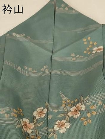 平和屋着物＊夏物 小紋 絽 草花文 洗える着物 AABB6771jd