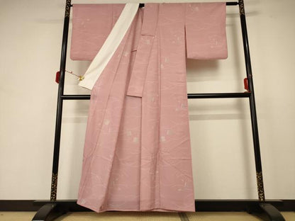 平和屋着物＊夏物 小紋 紗 芝文 洗える着物 AABB6772jd
