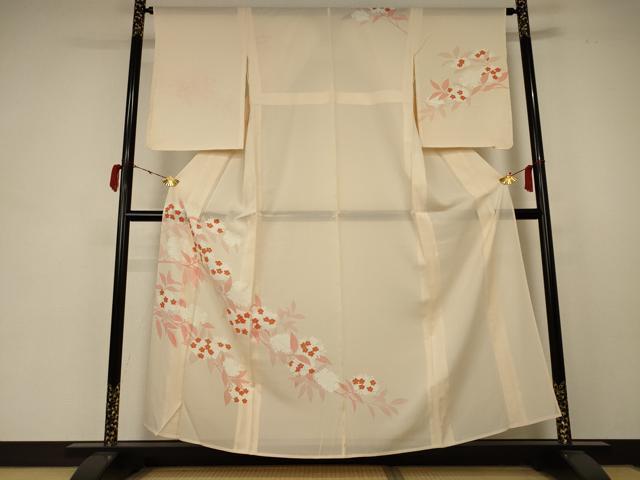 平和屋着物＊夏物 訪問着 絽 紫陽花 銀彩 正絹 逸品 AABB6779jd