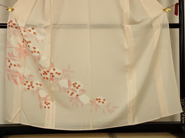 平和屋着物＊夏物 訪問着 絽 紫陽花 銀彩 正絹 逸品 AABB6779jd