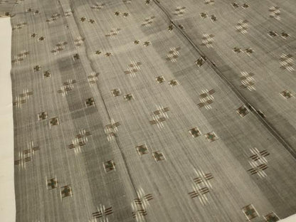 平和屋着物＊夏物 紗紬 絣文様 正絹 逸品 AABB6782jd