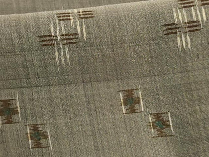 平和屋着物＊夏物 紗紬 絣文様 正絹 逸品 AABB6782jd