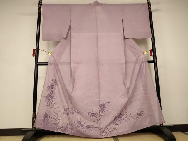 平和屋着物＊夏物 人間国宝 小宮康孝 訪問着 江戸小紋 絽 草花文 正絹 逸品 AABB6784jd