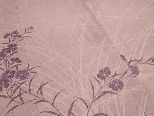 平和屋着物＊夏物 人間国宝 小宮康孝 訪問着 江戸小紋 絽 草花文 正絹 逸品 AABB6784jd