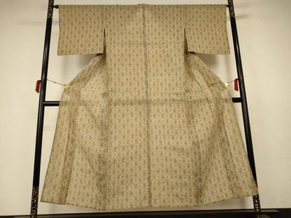 平和屋着物＊夏物 小千谷ちぢみ 花菱文 麻 逸品 AABB6785jd