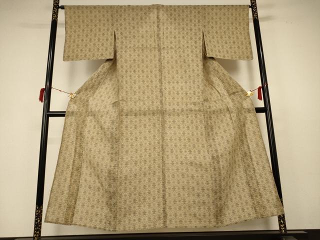 平和屋着物＊夏物 小千谷ちぢみ 花菱文 麻 逸品 AABB6785jd