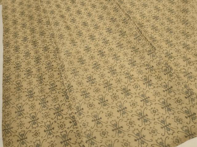 平和屋着物＊夏物 小千谷ちぢみ 花菱文 麻 逸品 AABB6785jd