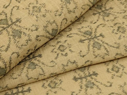平和屋着物＊夏物 小千谷ちぢみ 花菱文 麻 逸品 AABB6785jd