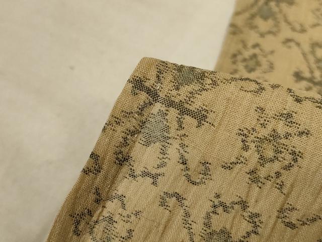 平和屋着物＊夏物 小千谷ちぢみ 花菱文 麻 逸品 AABB6785jd