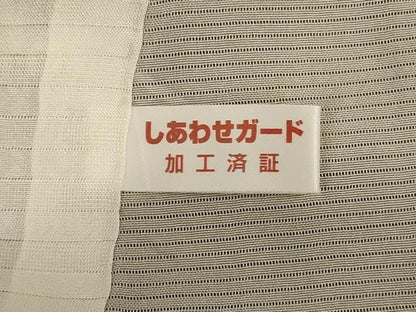 平和屋着物＊夏物　小紋　絽　草花文　正絹　逸品　AABB6788jd