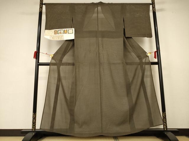 平和屋着物＊夏物 本塩沢 夏塩沢 絽 花菱文 証紙付き 正絹 逸品 AABB6792jd