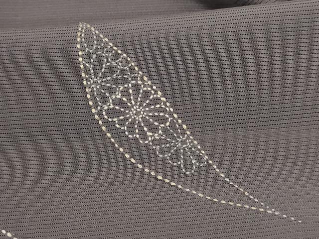 平和屋着物＊夏物 訪問着 絽 刺繍 草花文 正絹 逸品 AABB6793jd