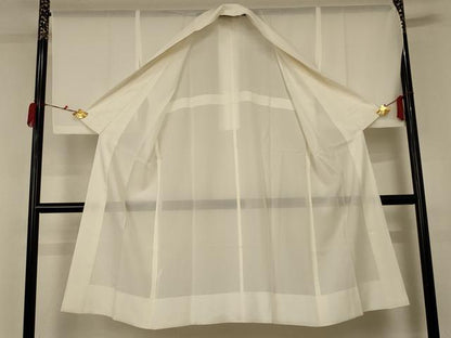 平和屋着物＊夏物　長襦袢　絽　鳥の子色　正絹　逸品　AABB6797jd