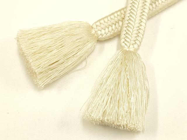 平和屋着物●極上 有職組紐道明 帯締め 冠組 練色 宮内庁御用 国立博物館御用 東京芸術大学御用 逸品 AABB7040ay