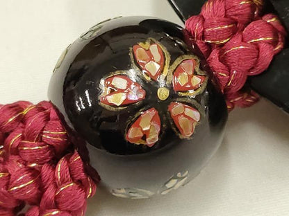 平和屋着物●和装小物 振袖用帯締め 装飾 ラインストーン 飾り玉 金糸 撚り房 逸品 AABB7074ay