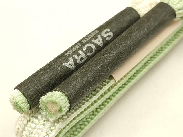 平和屋着物●和装小物　和小物 さくら　上質な帯締め　平組　暈し　金糸　逸品　未使用　AABB7094ay