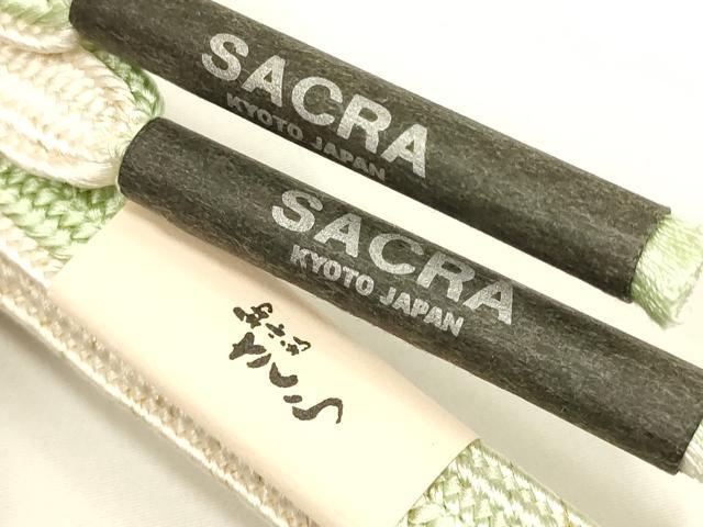 平和屋着物●和装小物　和小物 さくら　上質な帯締め　平組　暈し　金糸　逸品　未使用　AABB7094ay