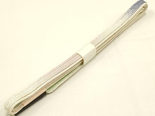 平和屋着物●和装小物　和小物 さくら　上質な帯締め　平組　暈し　金糸　逸品　未使用　AABB7094ay