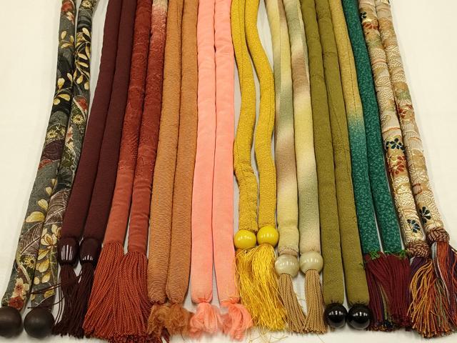 平和屋着物●和装小物 上質な帯締め10本セット 丸ぐけ 暈し 金糸 切り房・撚り房 逸品 AABB7099ay