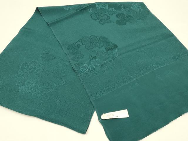 平和屋着物●和装小物　上質な帯揚げ　室華風　蔦草丸文　鬼しぼ縮緬　逸品　未使用　AABB7162ay