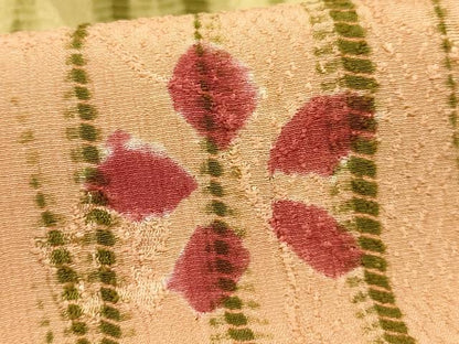 平和屋着物●和装小物 上質な帯揚げ 絞り 舞花文 暈し染め 正絹 逸品 未使用 AABB7165ay