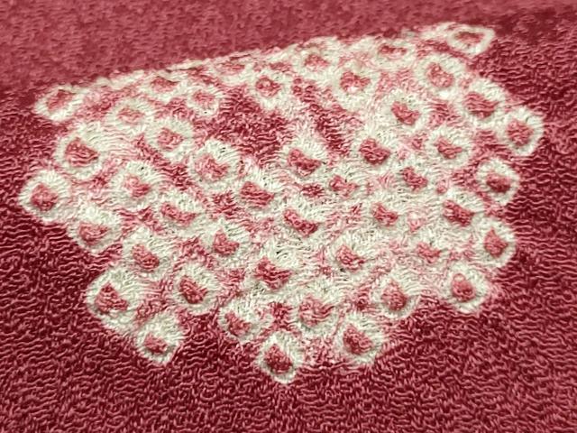 平和屋着物●和装小物　上質な帯揚げ　絞り　刺繍　舞花文　金銀糸　逸品　AABB7176ay