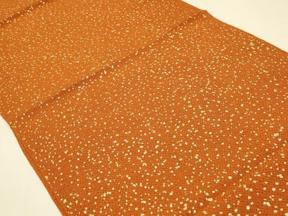 平和屋着物●和装小物　上質な帯揚げ　大小霰　金彩　鬼しぼ縮緬　逸品　AABB7181ay