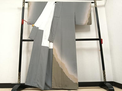 平和屋着物●訪問着　道長文　暈し染め　正絹　逸品　AABB7202ph