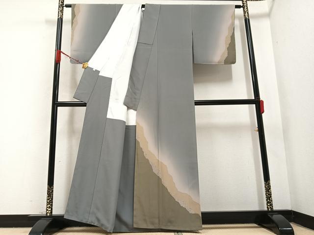 平和屋着物●訪問着　道長文　暈し染め　正絹　逸品　AABB7202ph