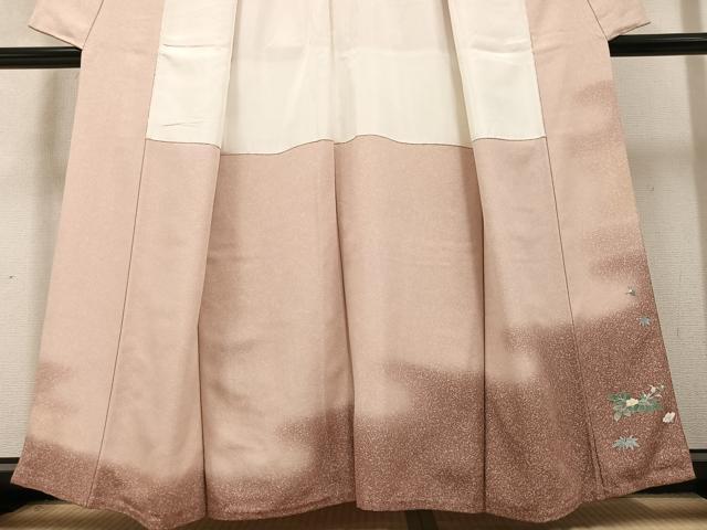 平和屋着物●訪問着 友禅 枝花文 暈し染め 正絹 逸品 AABB7237ph