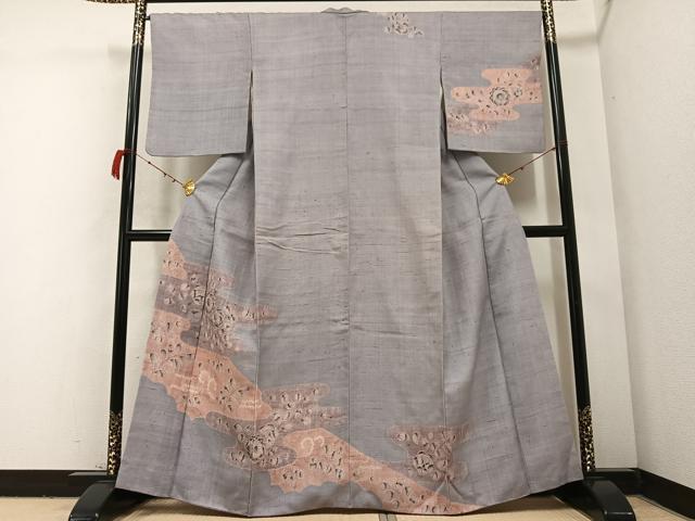 平和屋着物●訪問着 辻が花 手描き 絞り 正絹 逸品 AABB7249ph